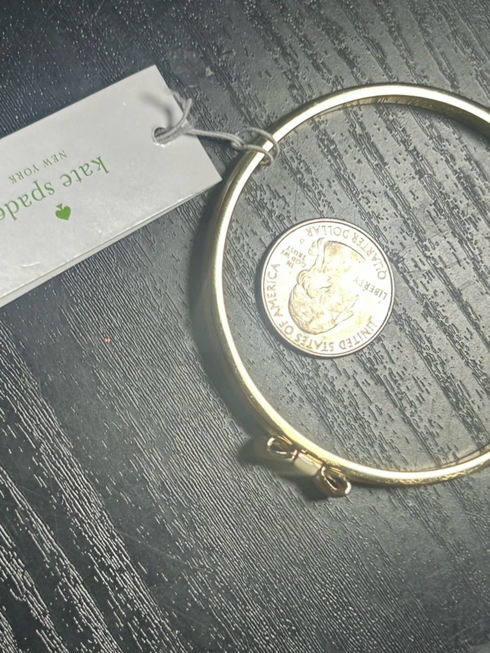 Kate Spade “Take a Bow” Cream Enamel Bow Bangle Bracelet NWT - Picture 3 of 4